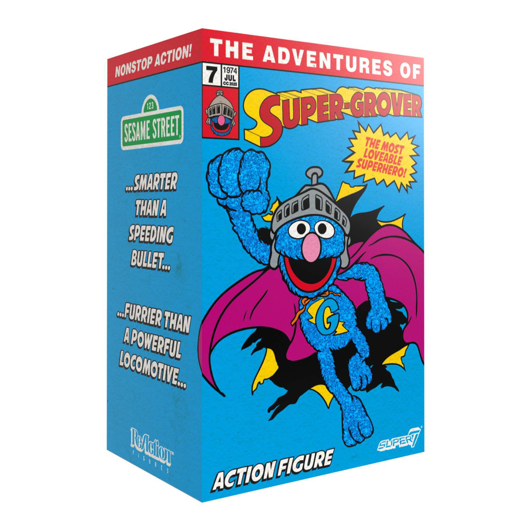 Super7 Sesame Street Super Grover figurina blind box 3.75 inch