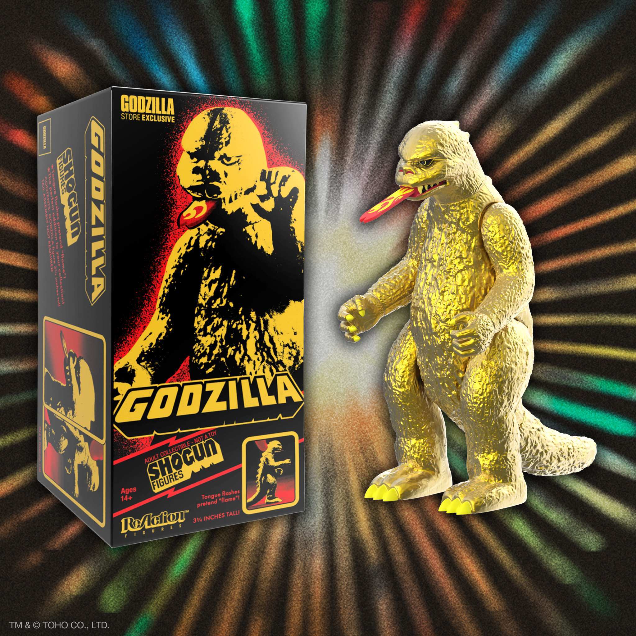 Super7 Toho Shogun Godzilla Gold figurina aurie 9,5 cm
