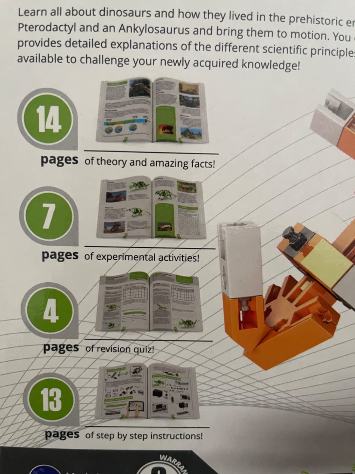 Engino Discovering STEM Paleontology set construcție 6 modele dinozauri