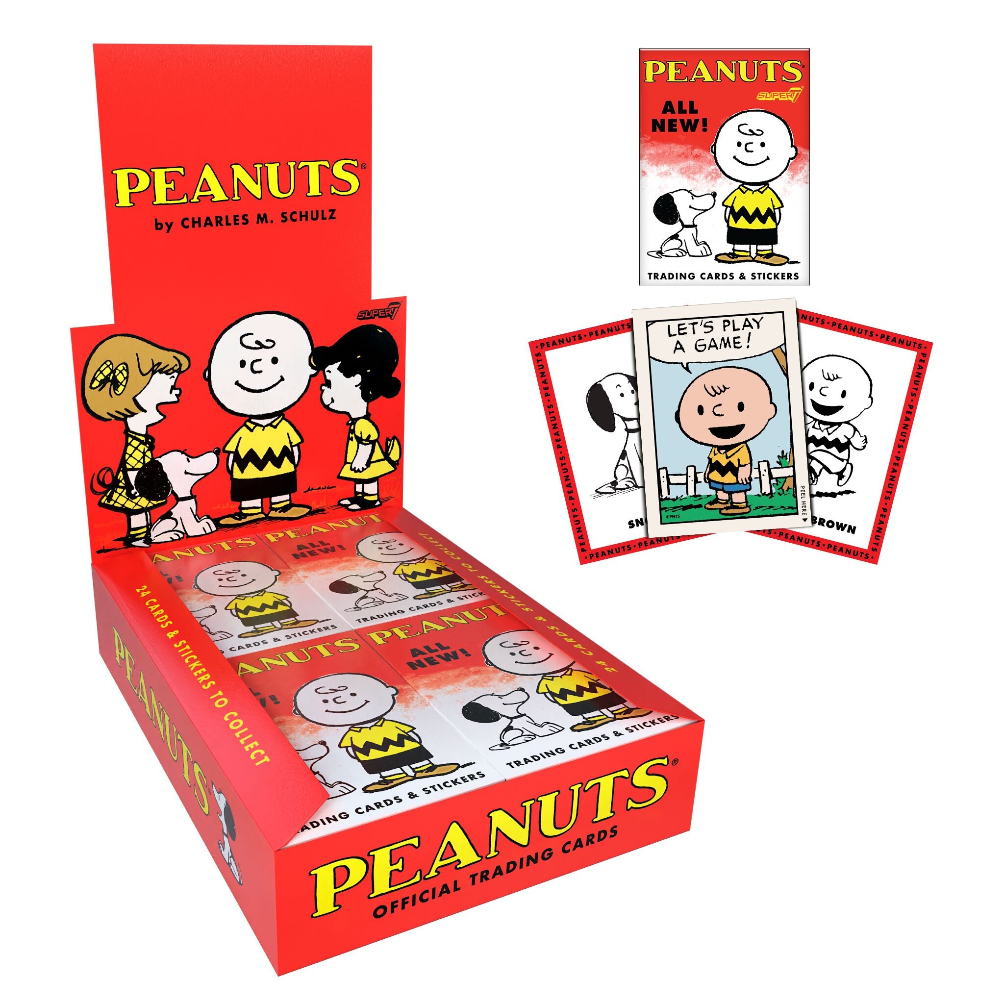Super7 Peanuts Wax Packs pachet carduri roșu 5+1