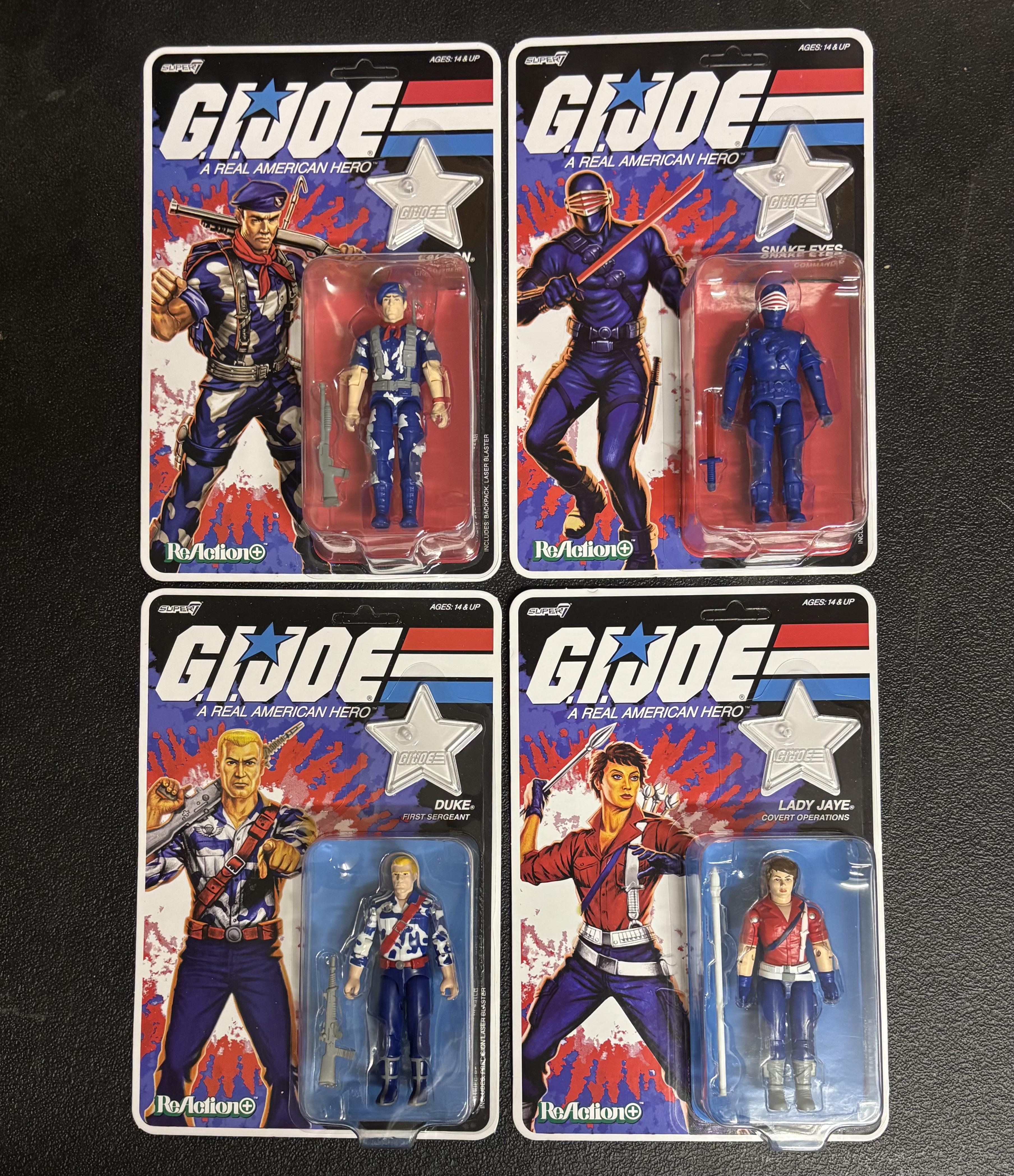 Super7 G.I. Joe ReAction+ Wave 08 set 4 figurine articulate