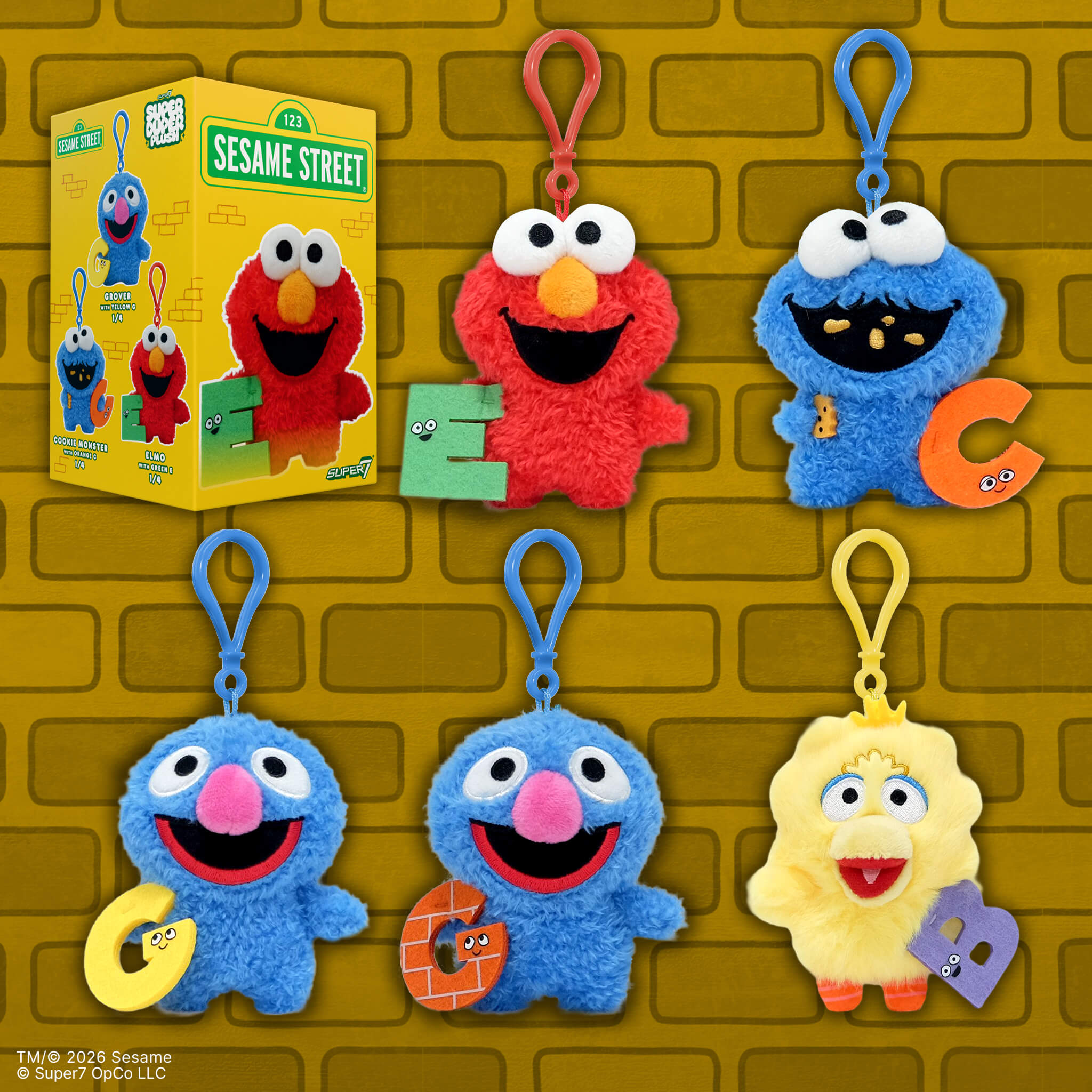 Super7 Sesame Street breloc plus 10cm set 12 blind box