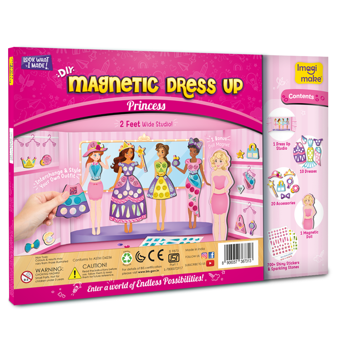 Imagimake Magnetic Dress Up papusa printesa 3-7 ani