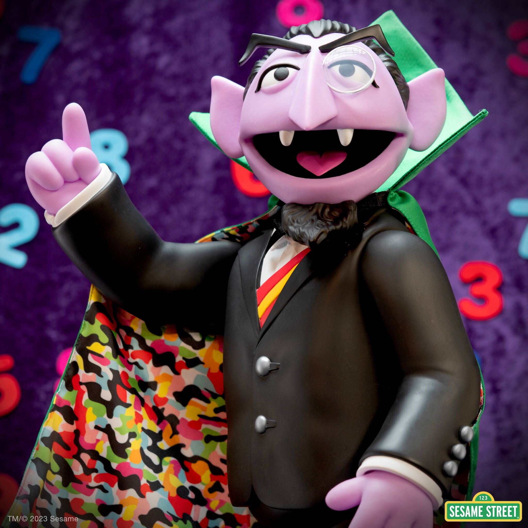 Super7 Sesame Street Count von Count figurină 38 cm articulată