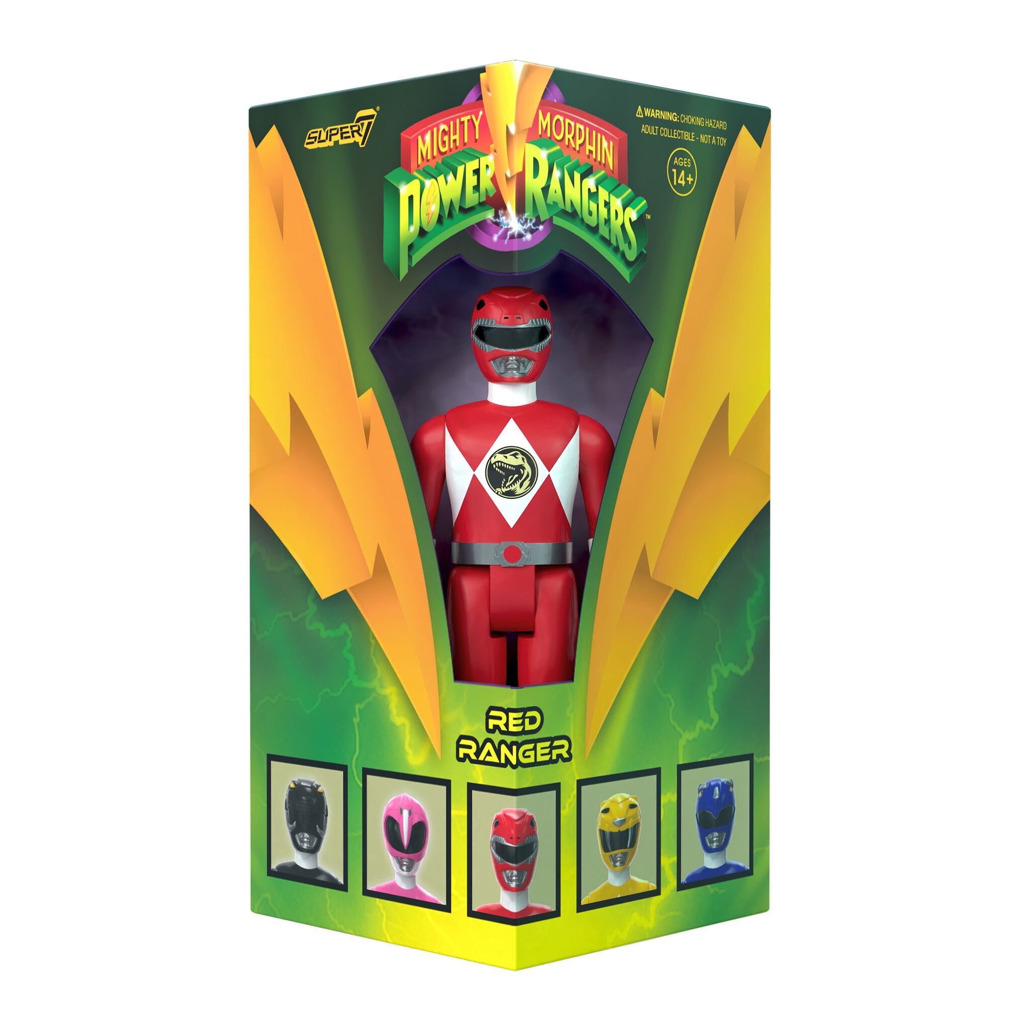 Super7 Power Rangers ReAction figurina Red Ranger SDCC 2023 articulata