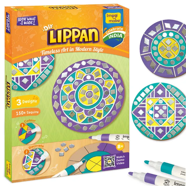 Imagimake Lippan Art kit creatie oglinzi 3 baze