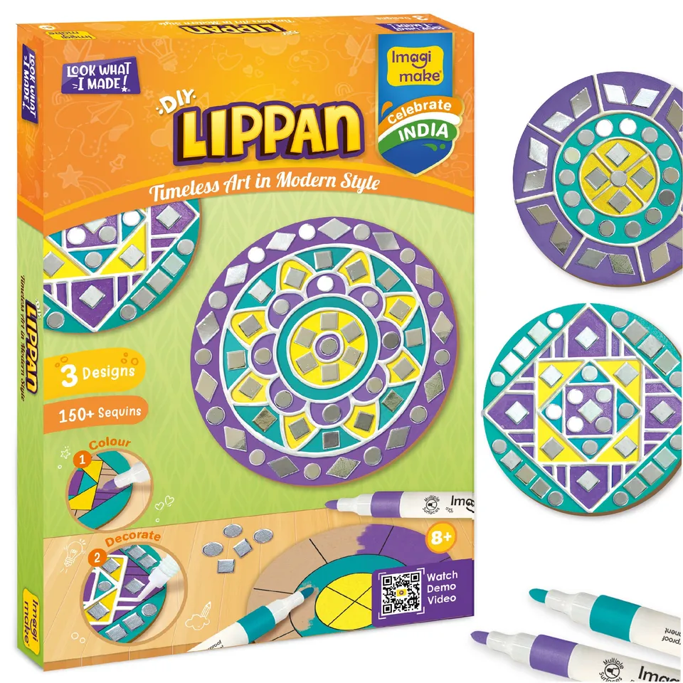 Imagimake Lippan Art kit creatie oglinzi 3 baze