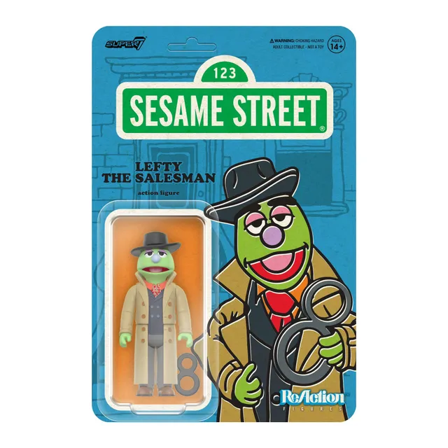 Super7 Sesame Street Lefty ReAction figurina 9,5 cm cu 8
