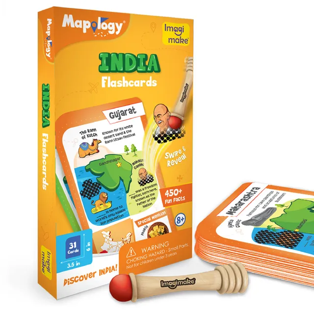 Imagimake Mapology India Flashcards carduri educative 31 buc