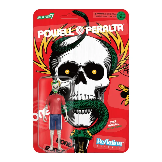 Super7 Powell-Peralta ReAction Mike McGill figurină 9,5 cm schelet