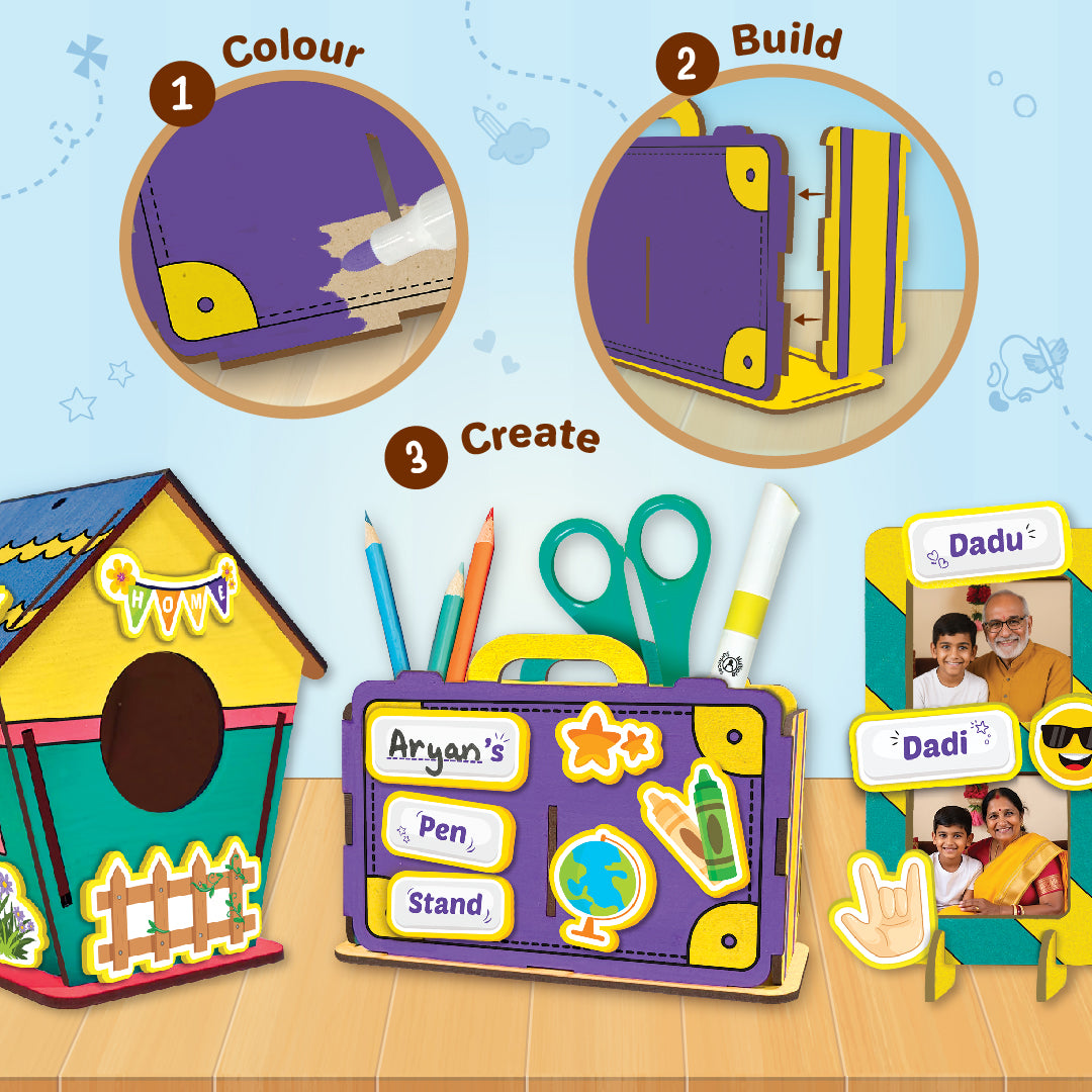 Imagimake Wood Art mega pack lemn rame 5 ani+