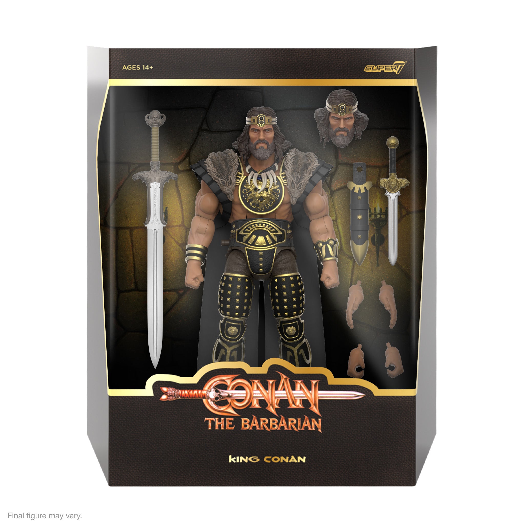 Super7 Conan ULTIMATES Wave 4 King Conan figurina cu tron