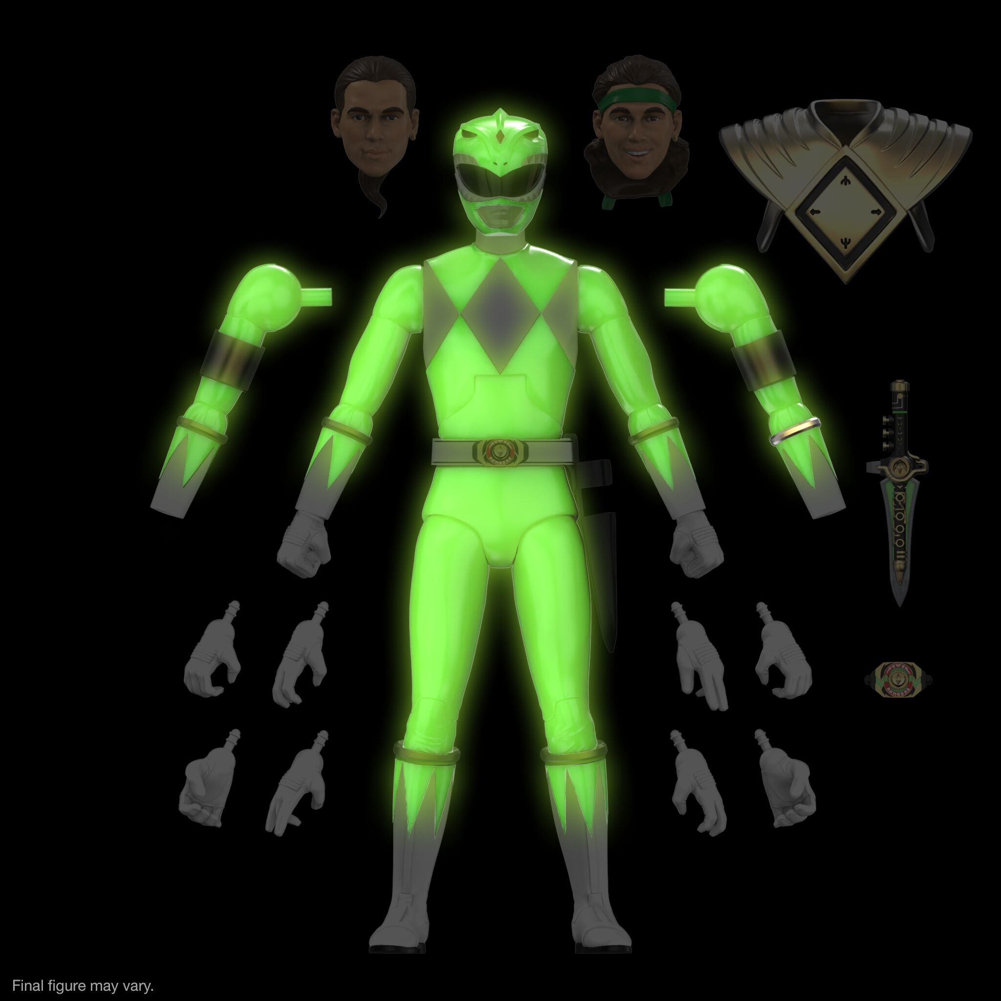 Super7 ULTIMATES Wave 05 Green Ranger Glow figurină fosforescentă