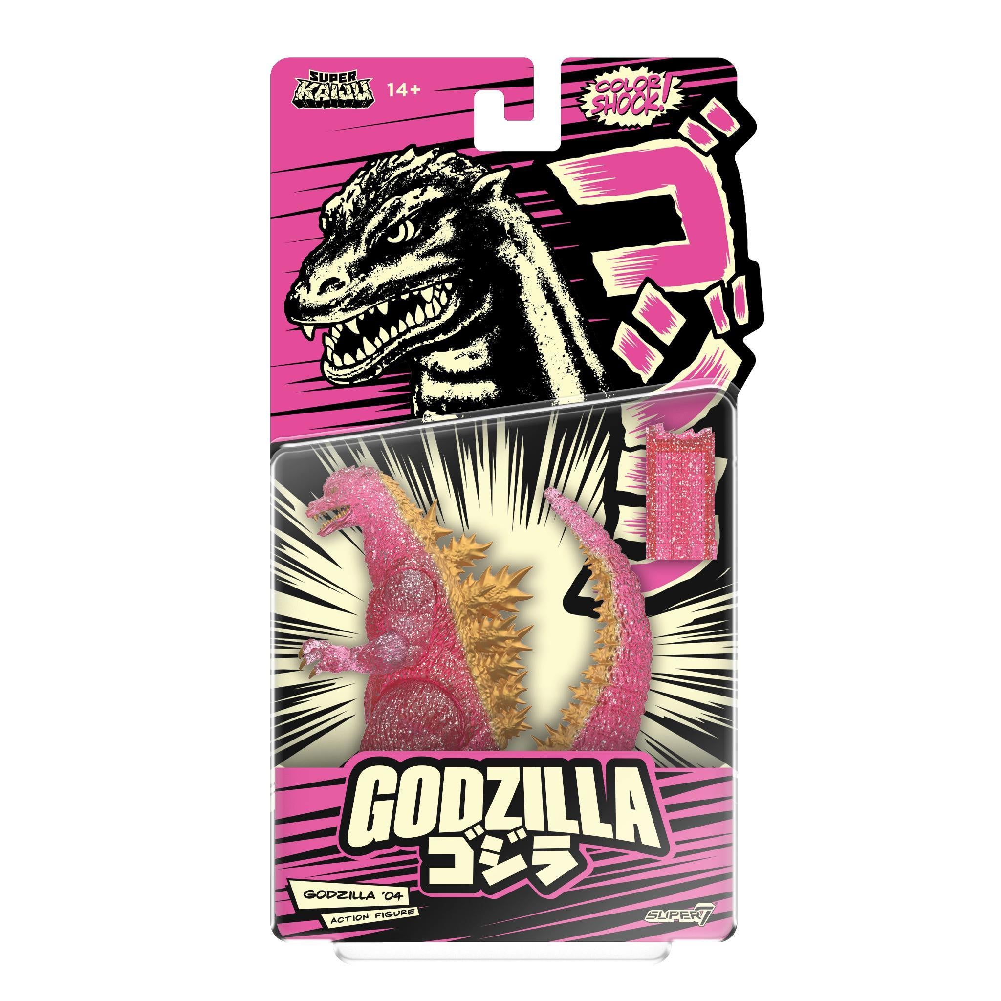 Super Kaiju Godzilla Color Shock figurină roz glitter 14cm