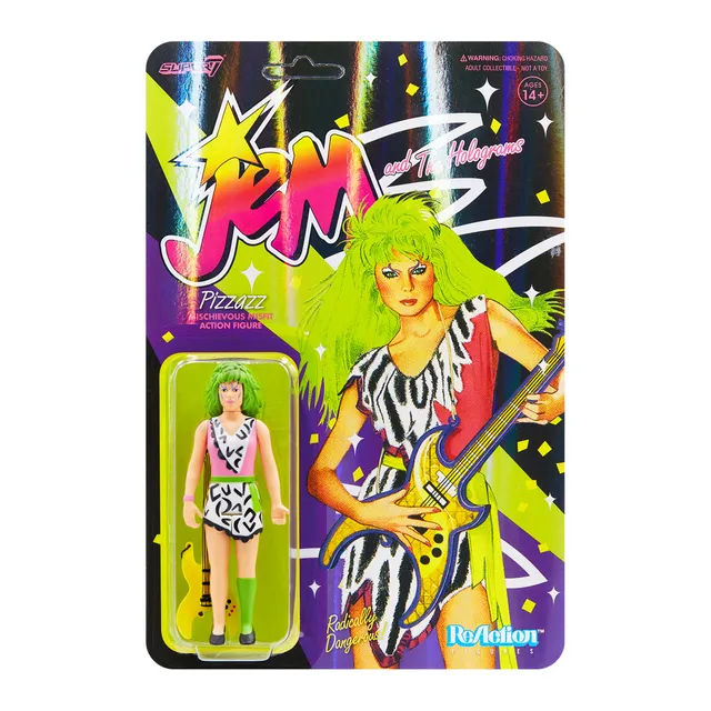 Super7 Jem Pizzazz figurină cu chitară 9.5cm