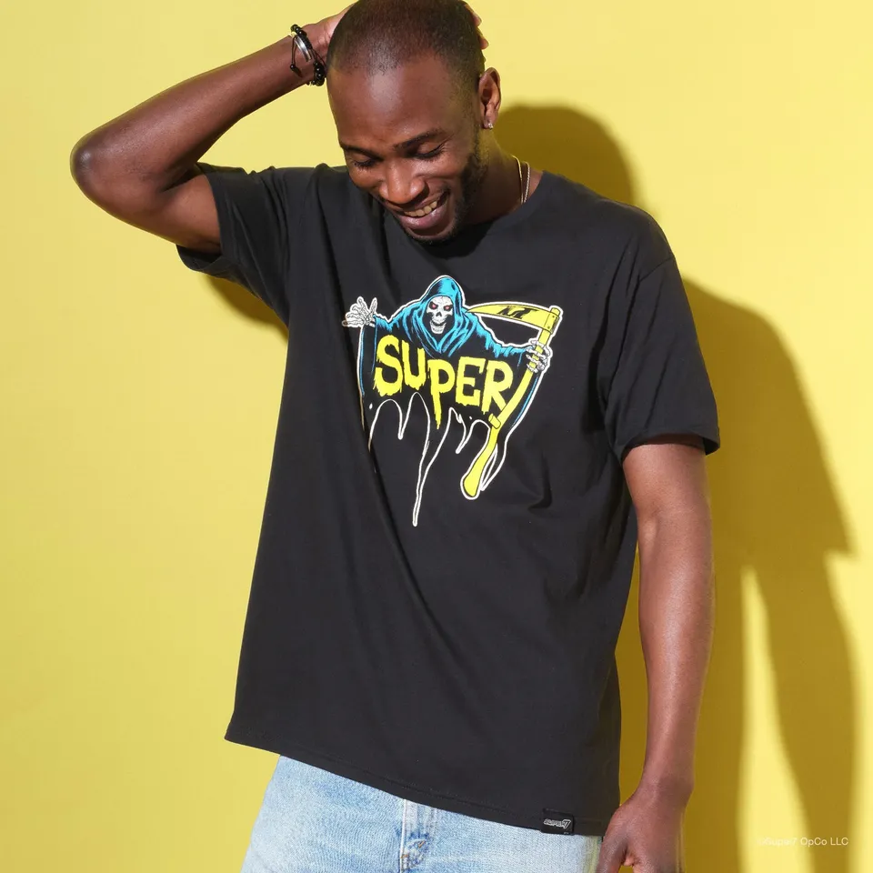 Super7 Reaper tricou negru bumbac SM-3X