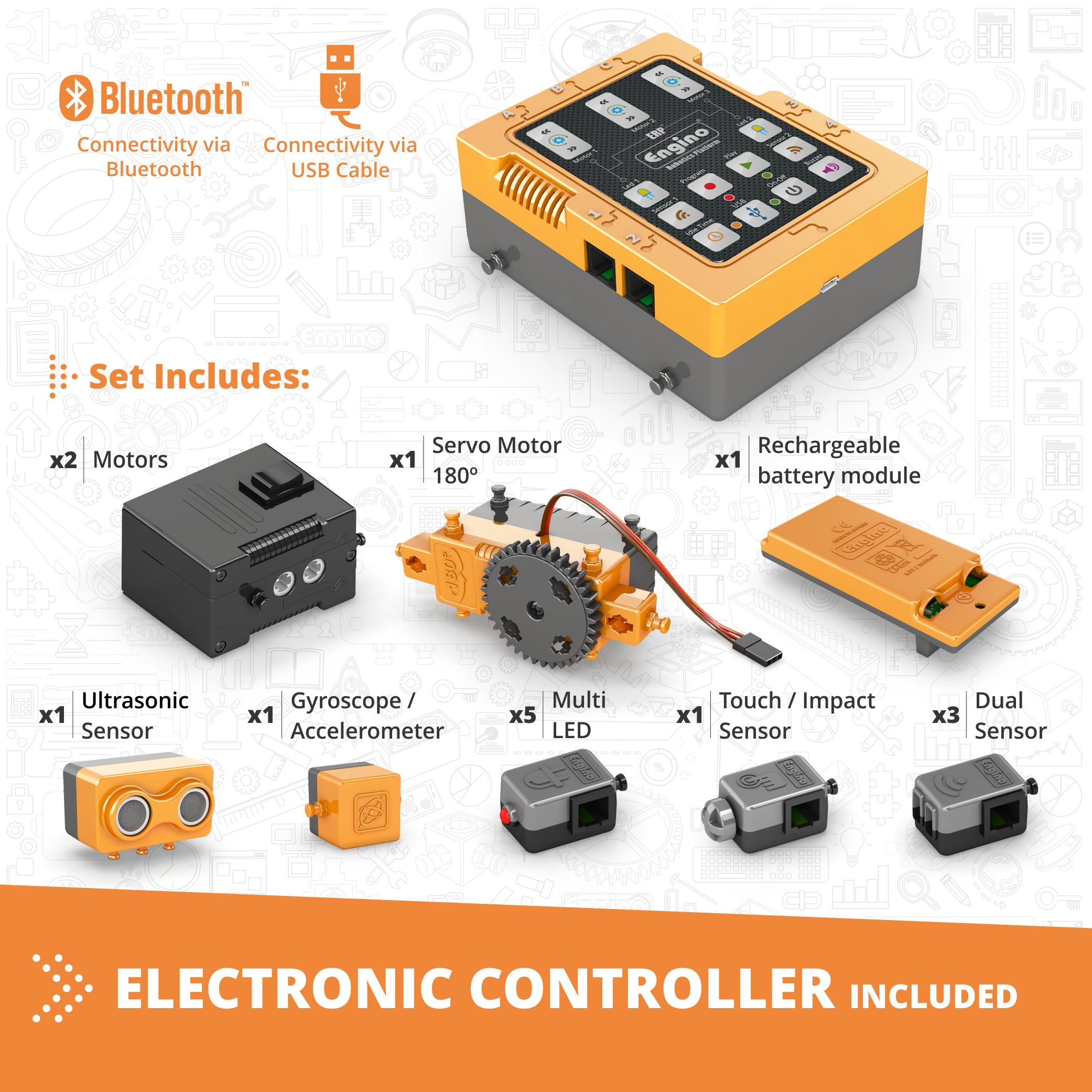 Engino ERP PRO Advanced kit robotica 70 modele 9-12+ ani