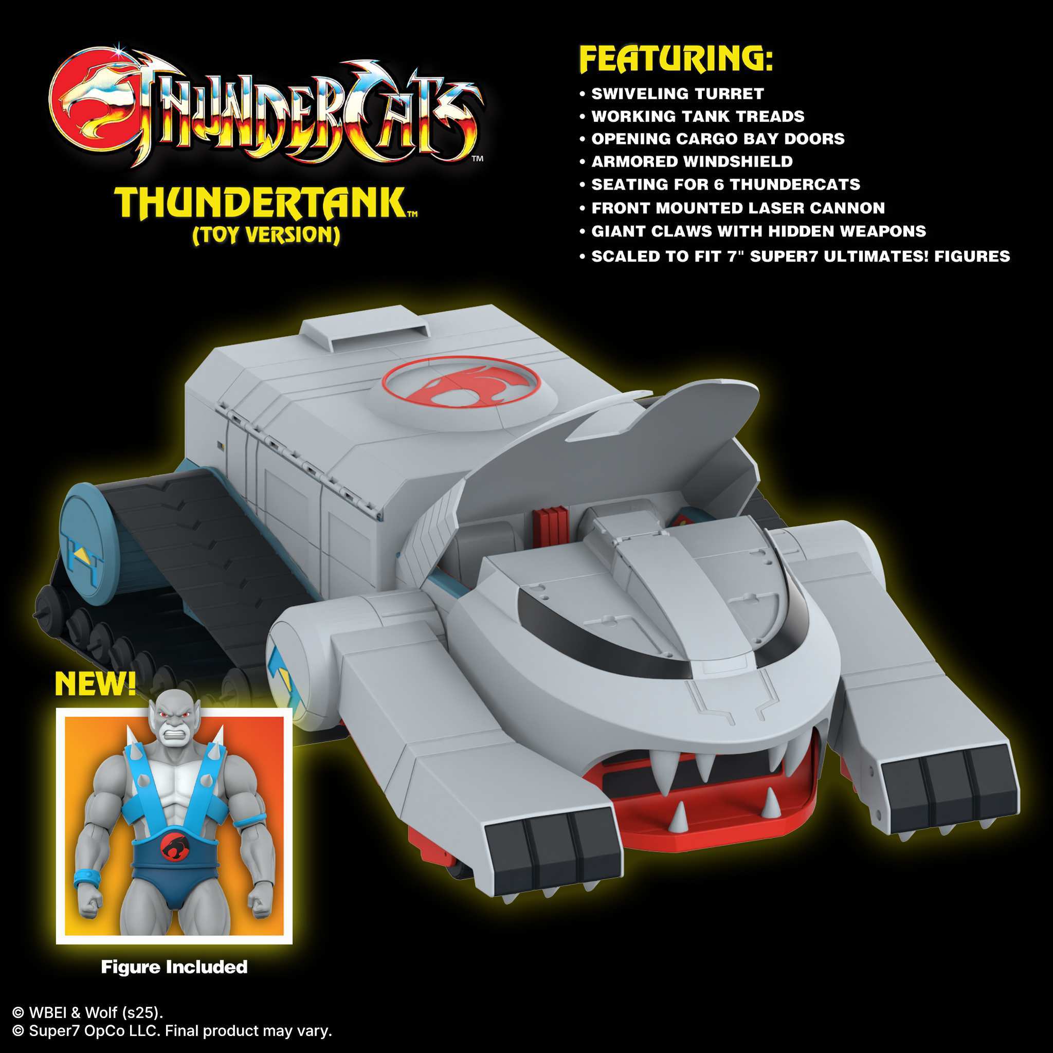 Super7 ThunderCats Ultimates vehicul Thundertank cu Panthro 69 cm