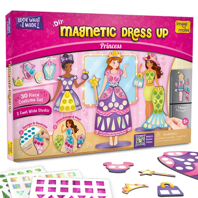 Imagimake Magnetic Dress Up papusa printesa 3-7 ani