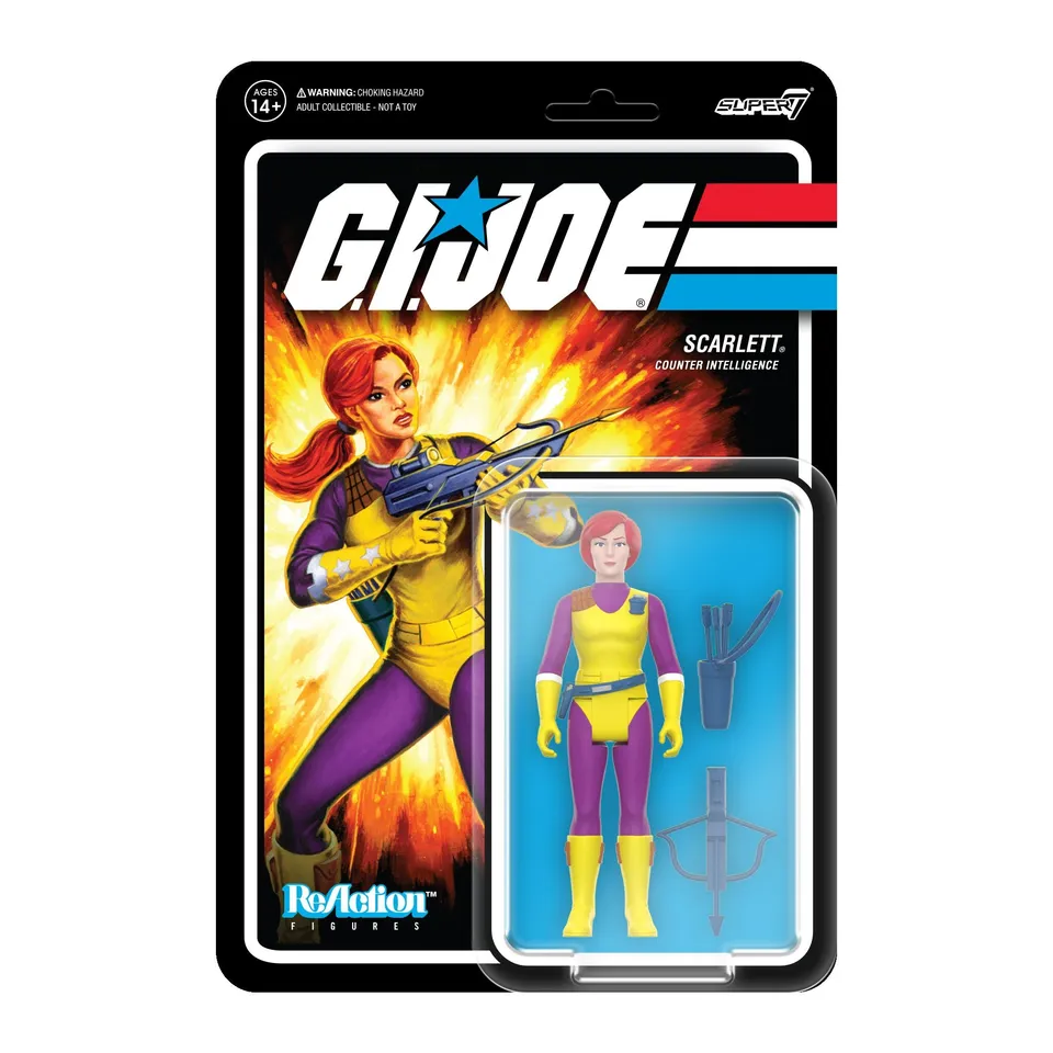 Super7 G.I. Joe ReAction Scarlett DIC Purple figurină 9,5 cm