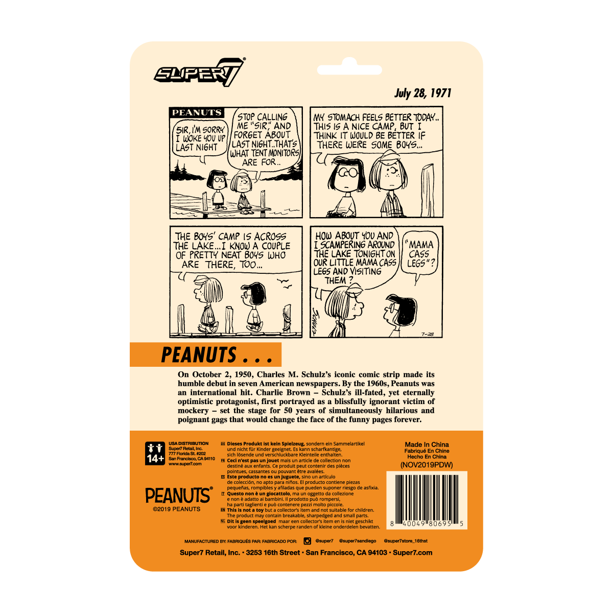 Super7 ReAction Marcie figurina Peanuts 9,5 cm