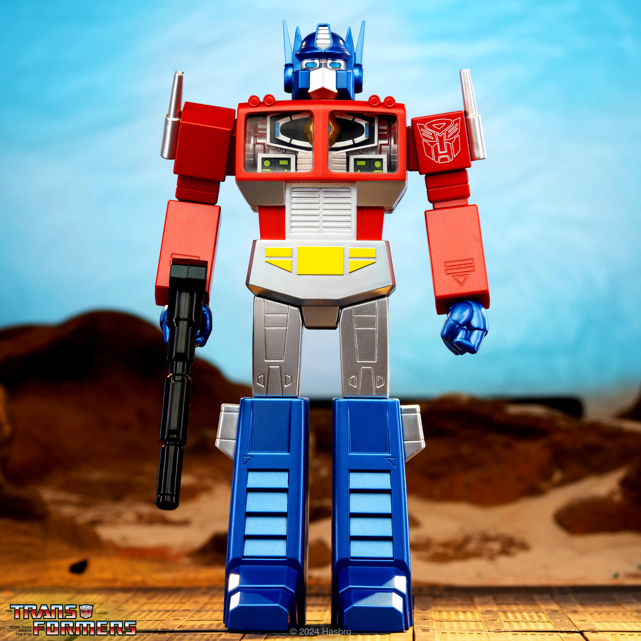 Super7 Super Cyborg Optimus Prime figurina Metallic 28 cm
