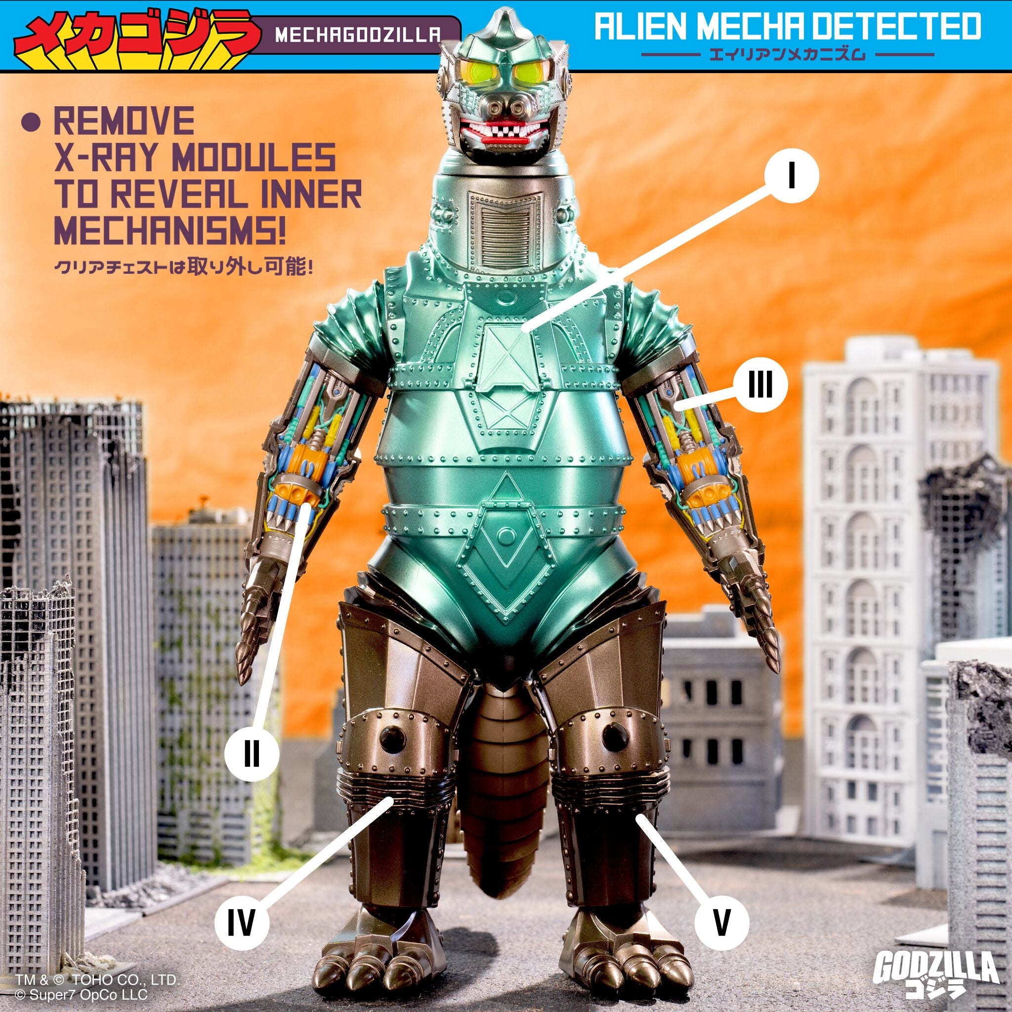 Super7 Toho Super Cyborg MechaGodzilla figurina 11 inch