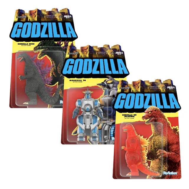 Super7 Toho ReAction Wave 9 set 3 figurine Godzilla