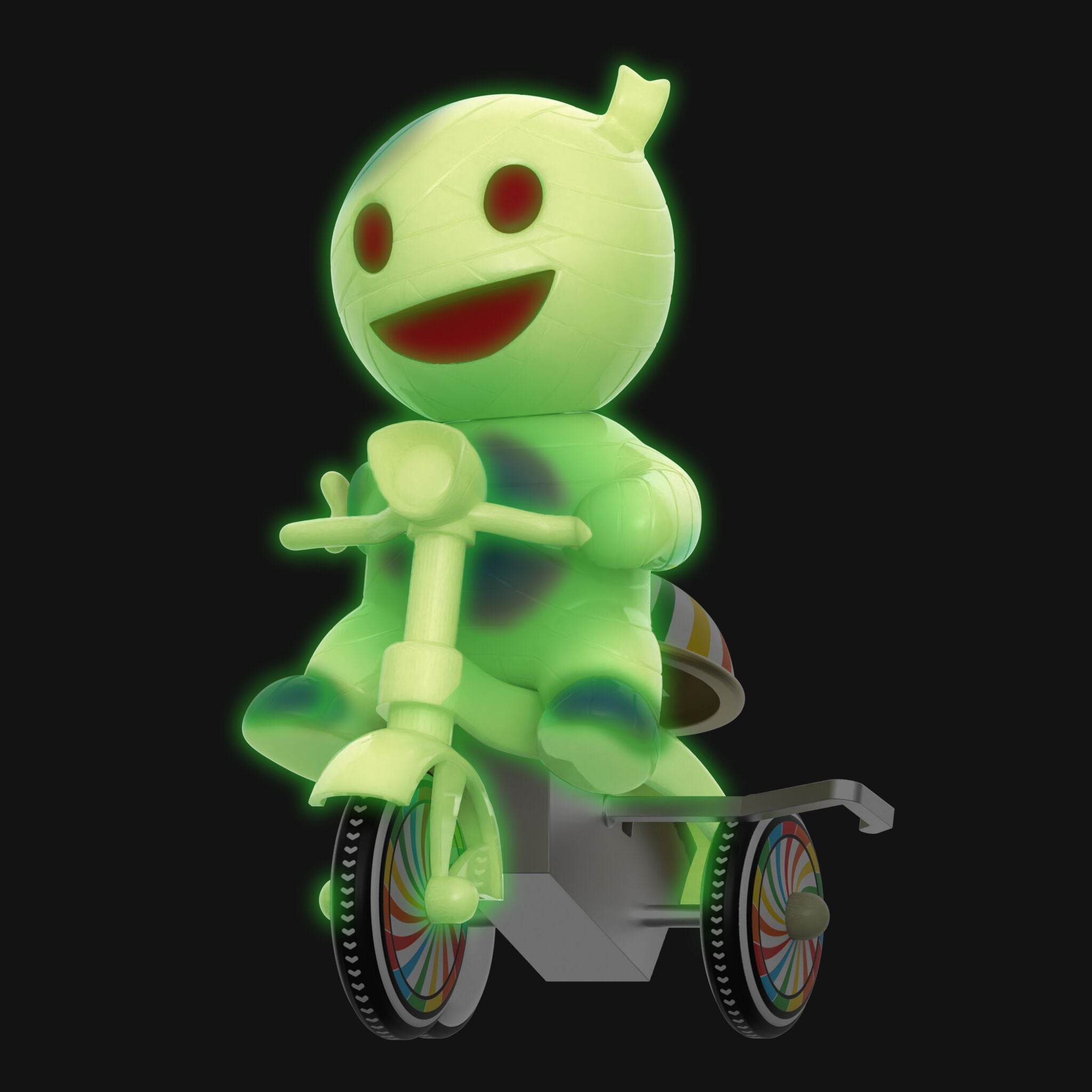 Super7 Super Cycles Mummy Boy tricicleta fosforescenta
