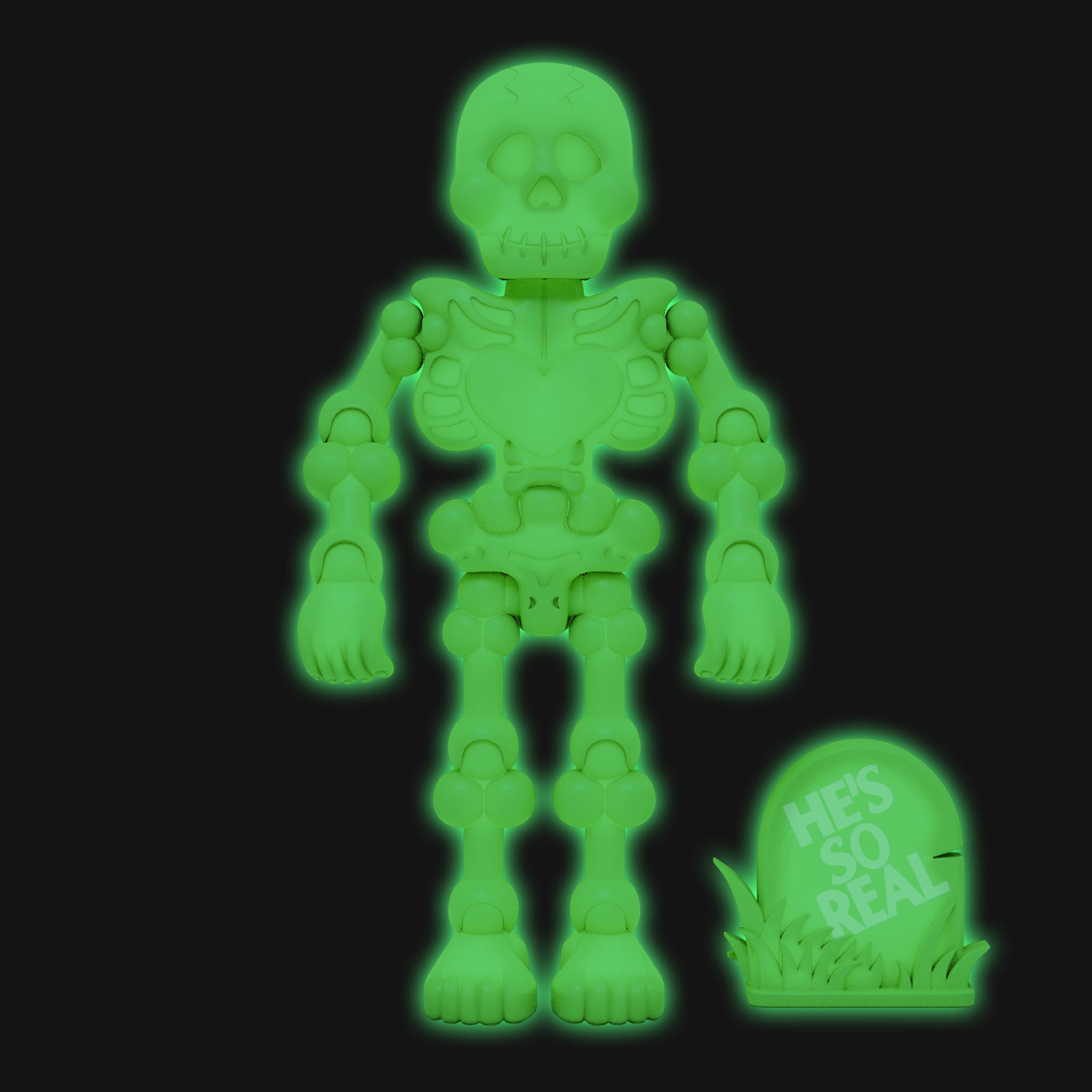 Super7 ReAction Mr Bones figurina fosforescenta 9cm