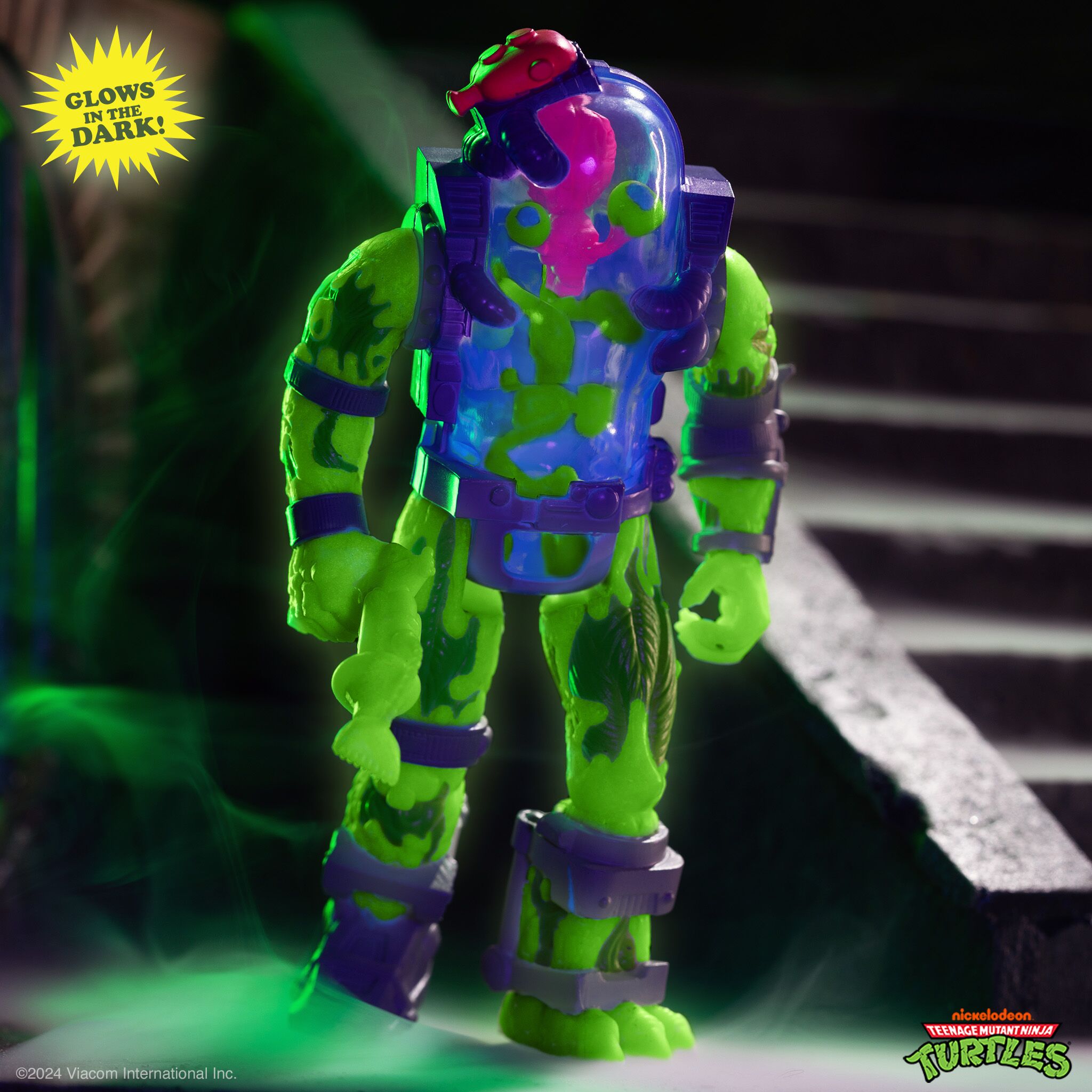 Super7 ReAction TMNT Glow set 3 figurine fosforescente