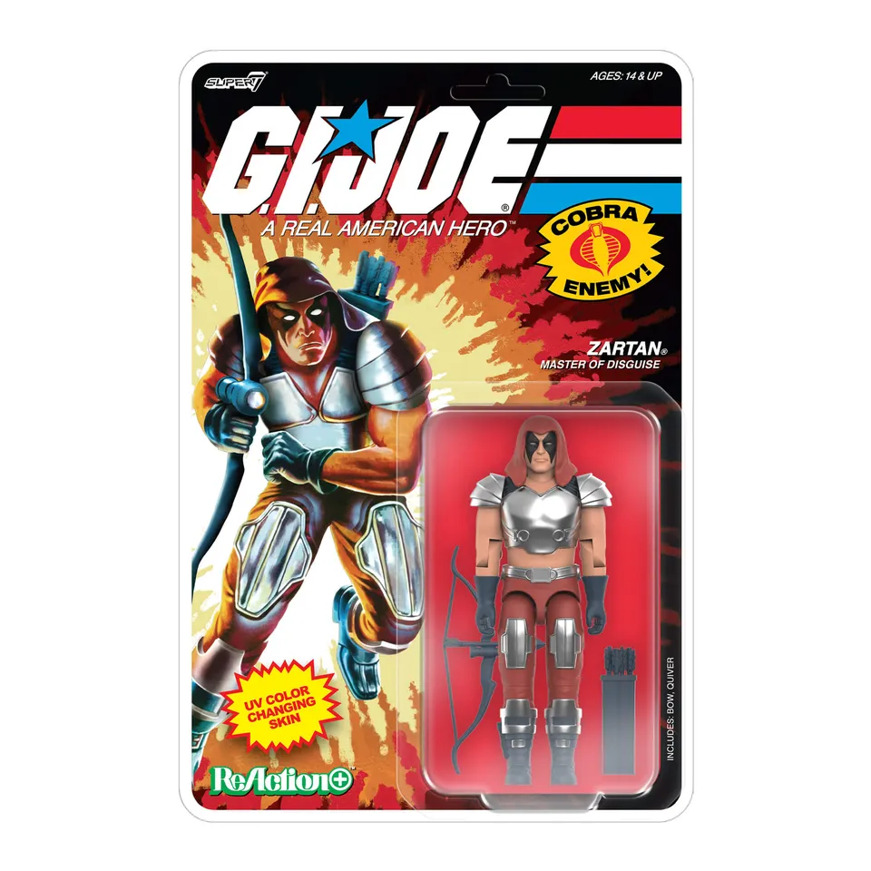 Super7 G.I. Joe ReAction+ Zartan figurina benzi desenate