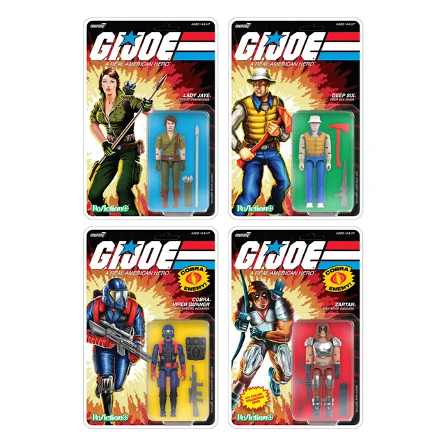 Super7 ReAction+ G.I. Joe set 4 figurine Wave 09