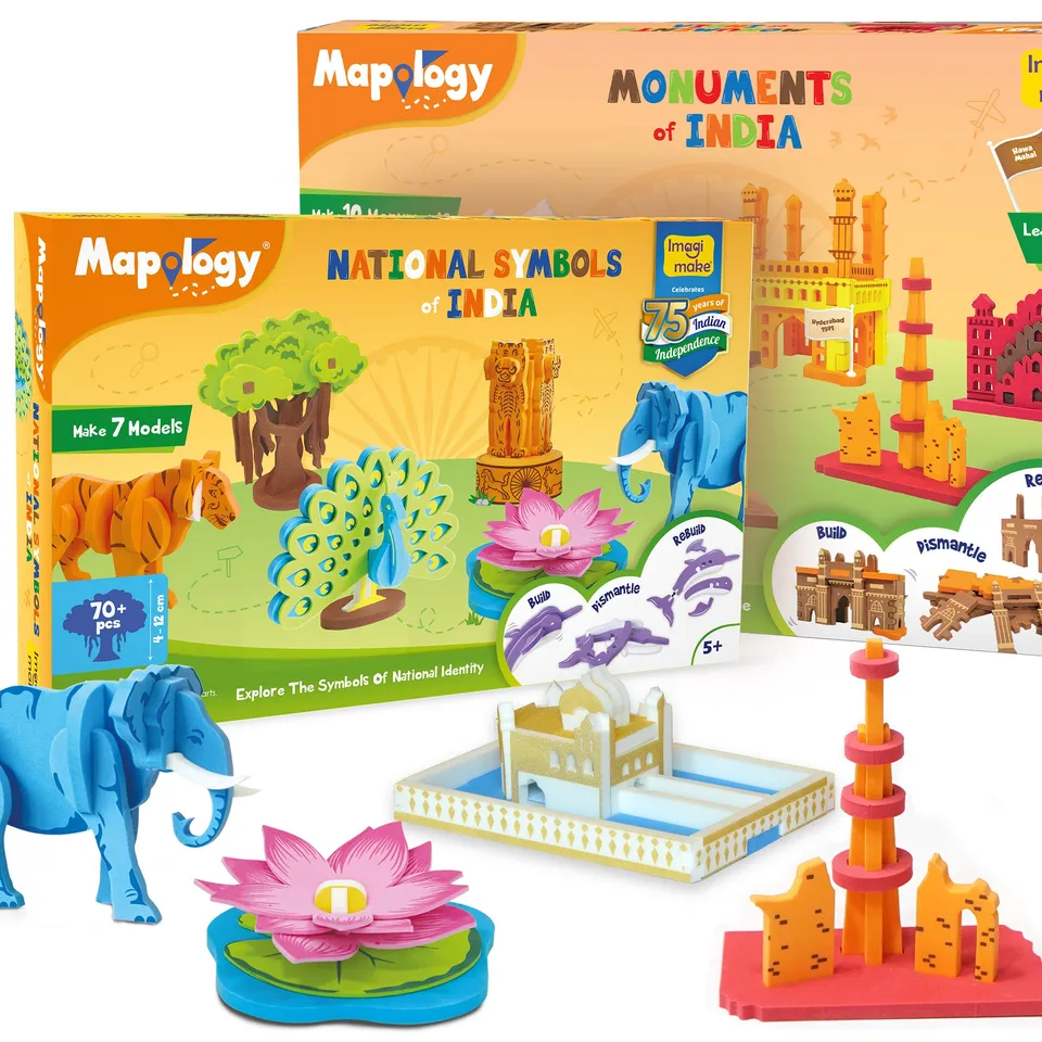 Imagimake Mapology 3D Combo Kit puzzle 3D monumente India