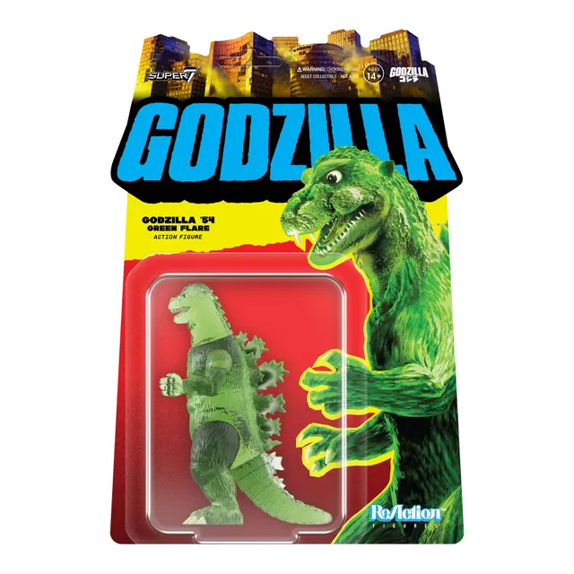Super7 Toho ReAction figurina Godzilla verde semi-clear