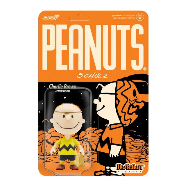 Super7 Peanuts ReAction Masked Charlie Brown figurina masca spate