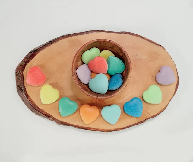 Yellow Door Kindness Hearts pietre 16 inimi colorate