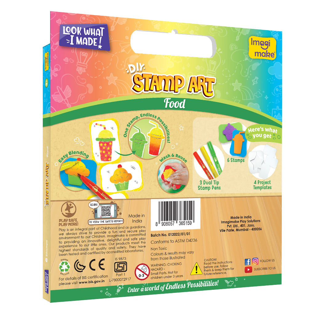 Imagimake Stamp Art Food set stampile mancare 3+ ani