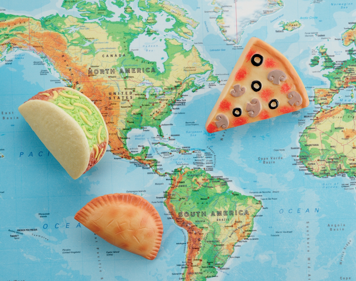 Yellow Door Foods of the World pietre senzoriale 8 buc