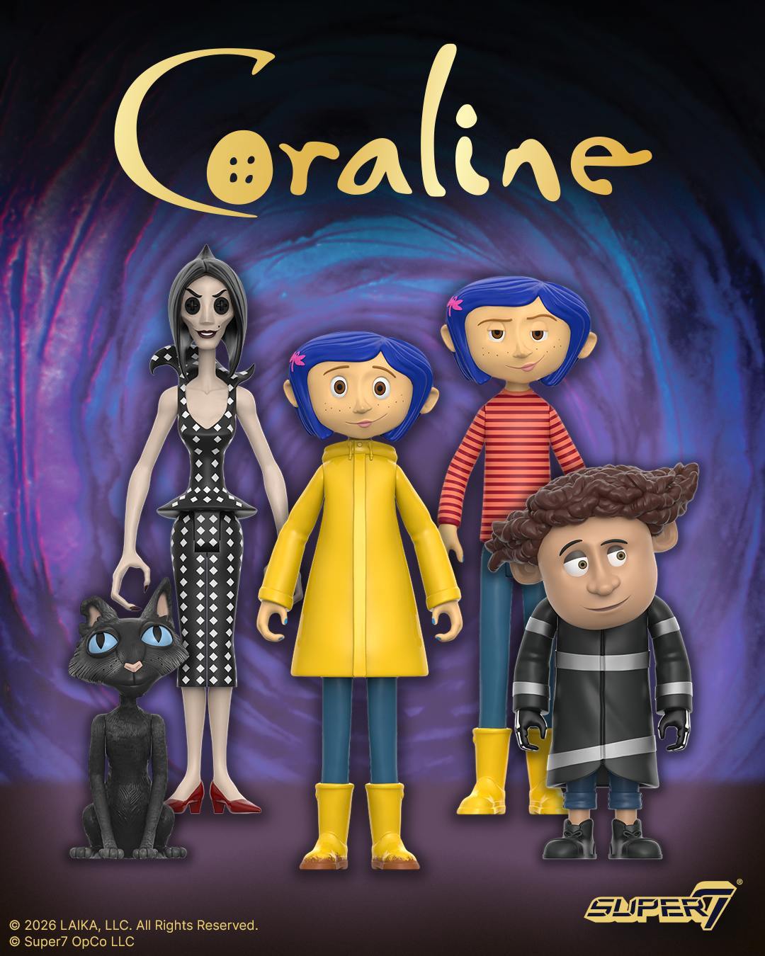 Super7 Coraline set 12 figurine Blind Box ReAction