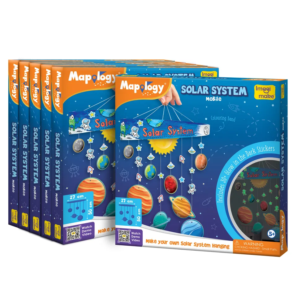 Imagimake Solar System Mobile set craft planete fosforescente