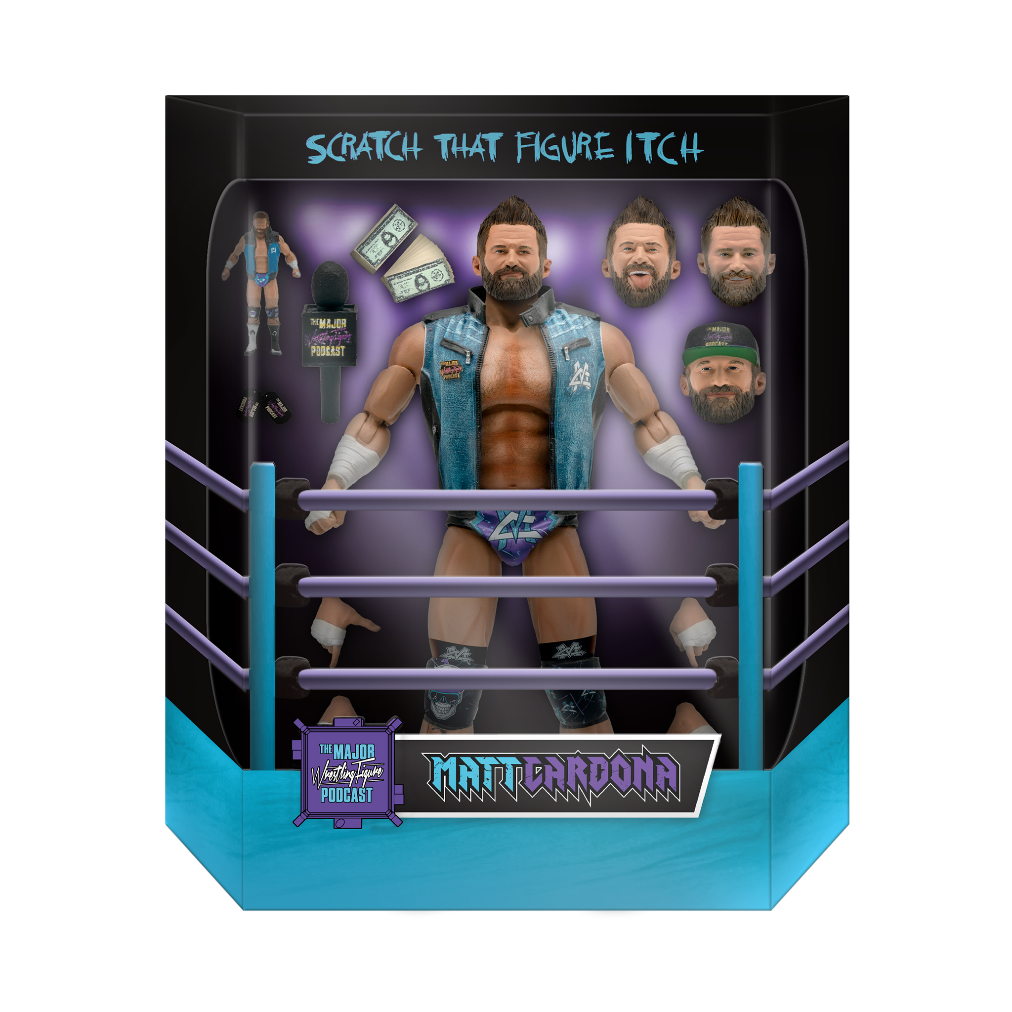 Super7 Ultimates Wrestling Wave 1 Matt Cardona figurină 18 cm