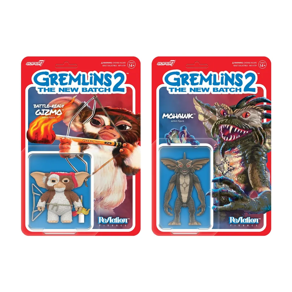 Super7 ReAction Gremlins Gizmo Mohawk set 2 figurine