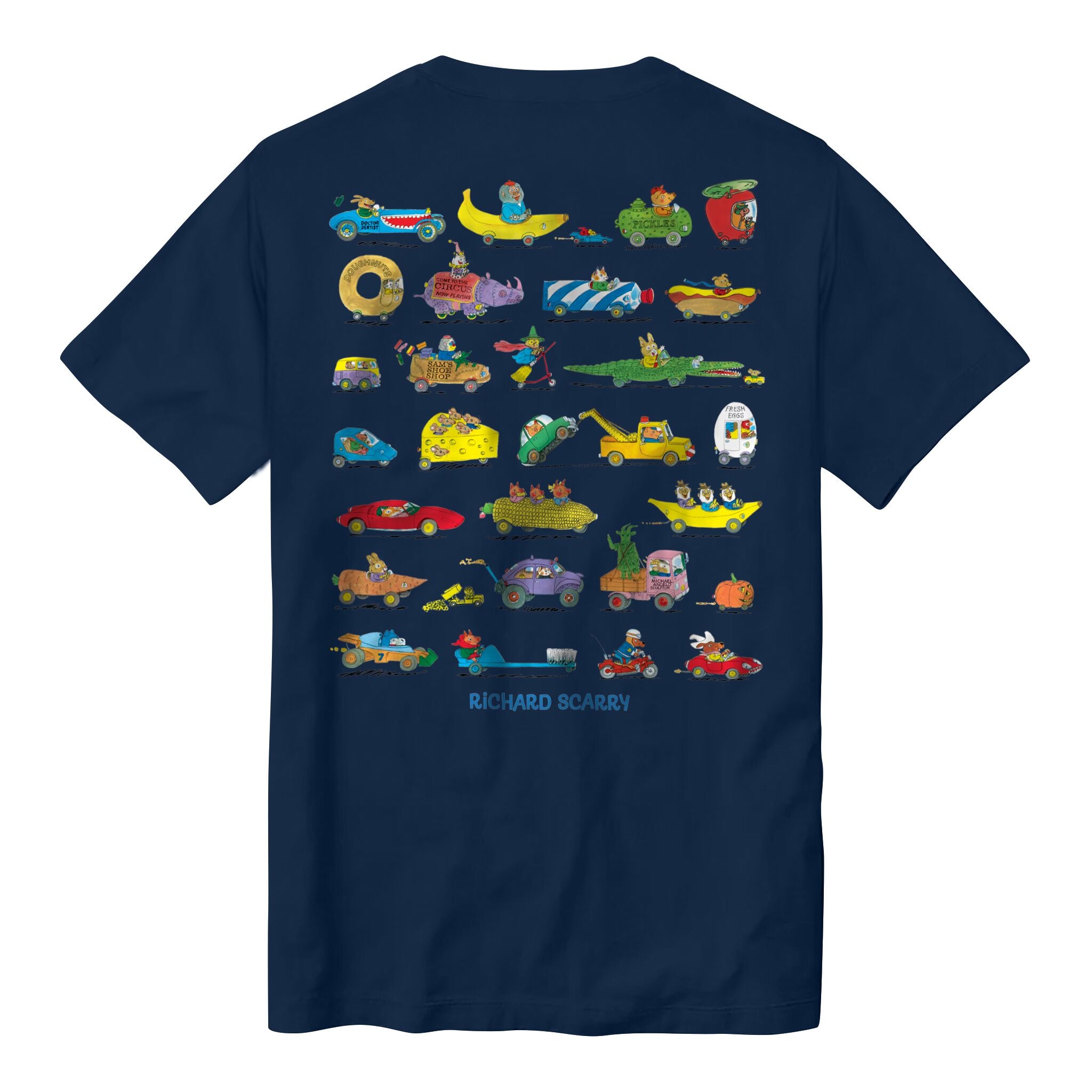 Super7 Richard Scarry Lowly Worm tricou bumbac bleumarin