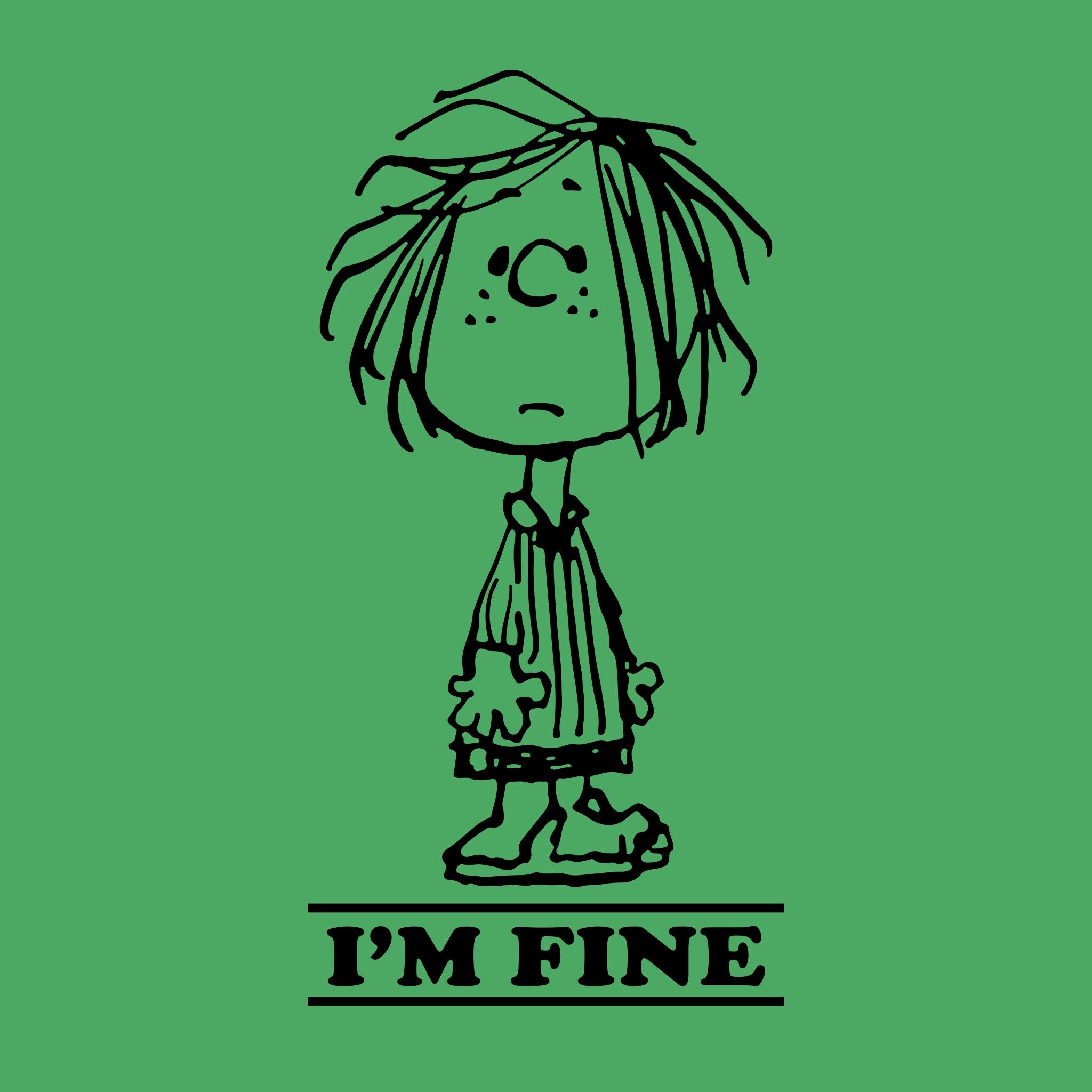 Super7 Peanuts Peppermint Patty I'm Fine bluză fleece verde