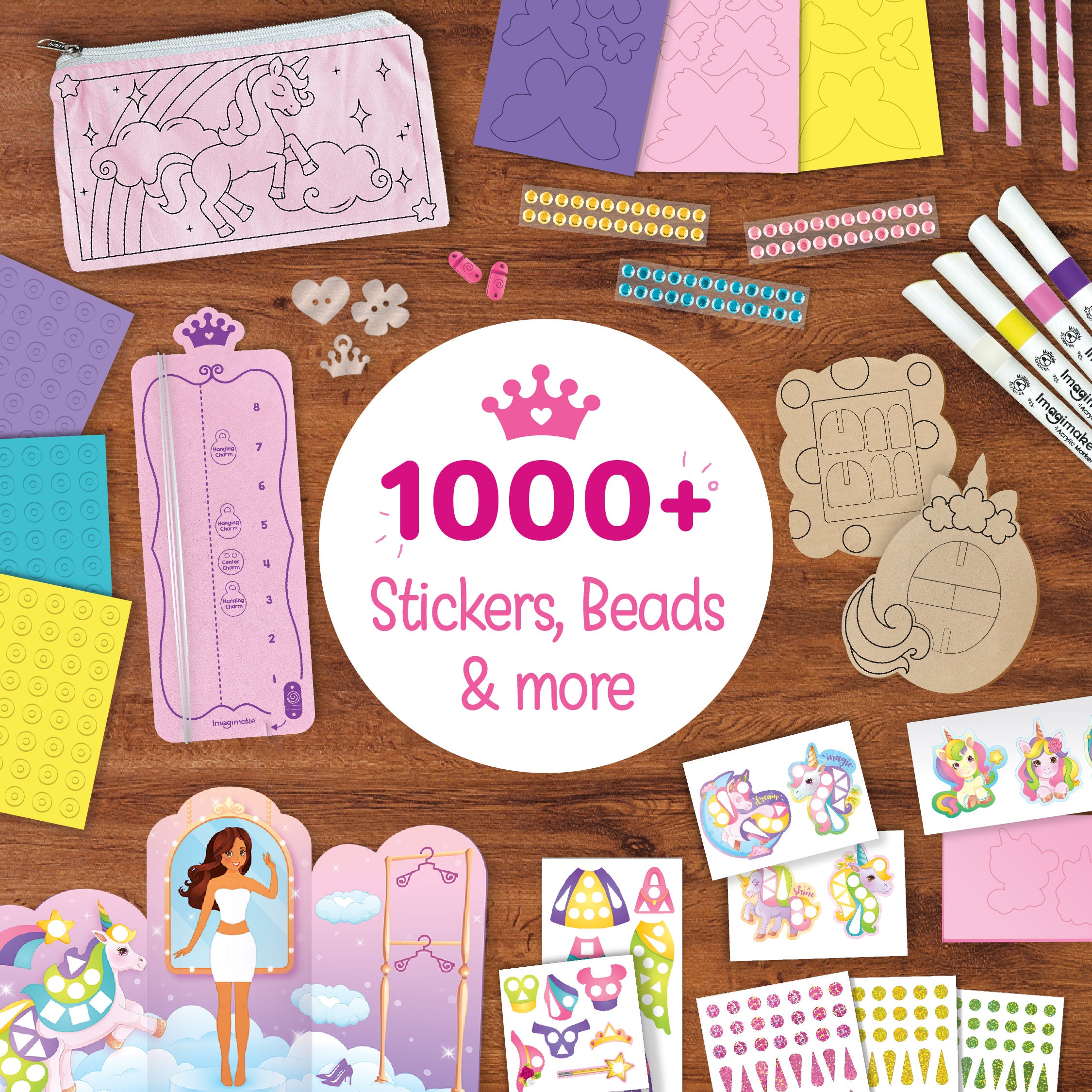 Imagimake Unicorn Craft Kit set creativitate fetite 5-9 ani