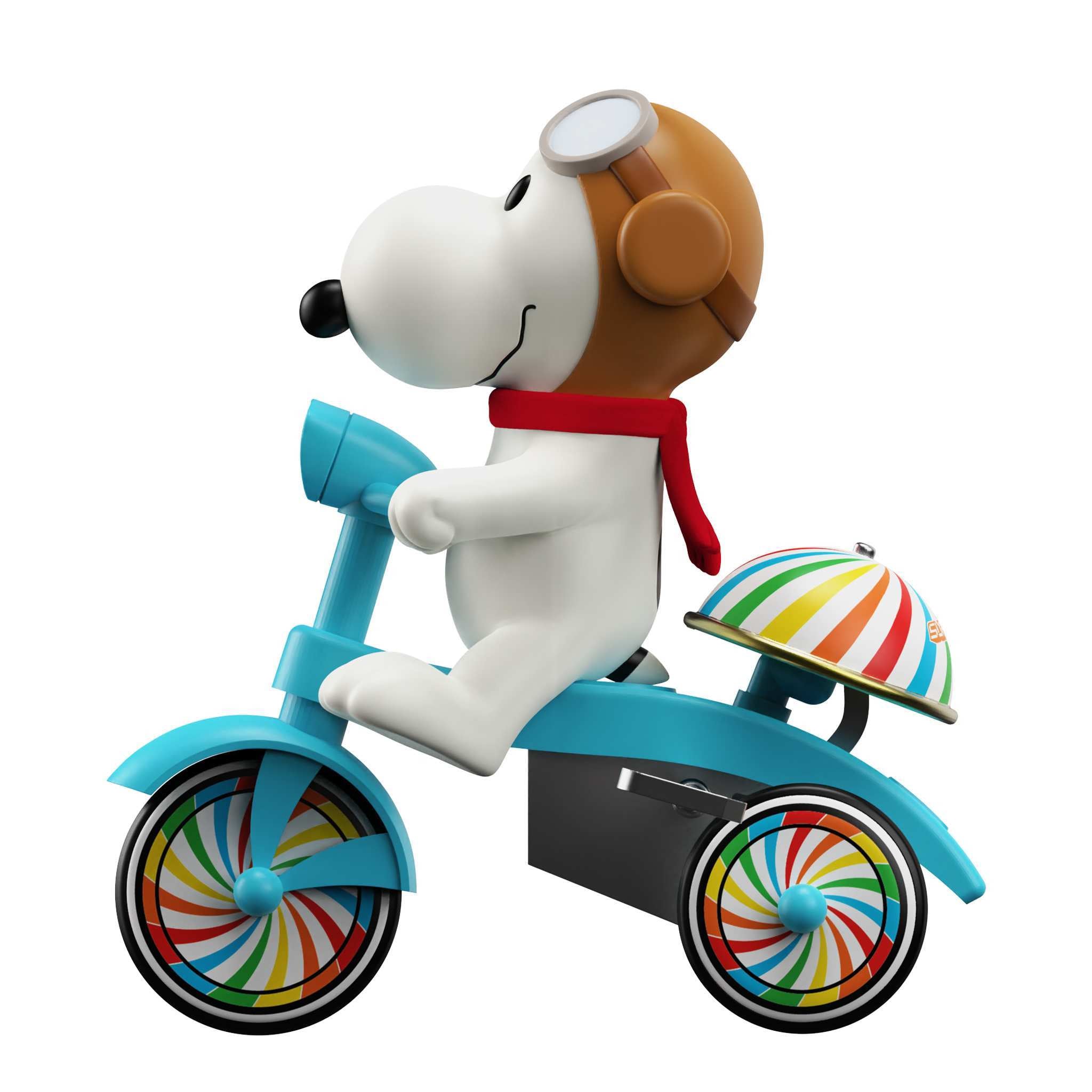 Super7 Peanuts Super Cycles Flying Ace tricicleta cu Snoopy