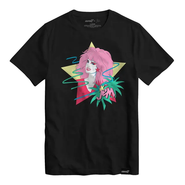 Super7 Jem Portrait Star tricou negru bumbac