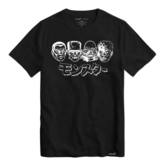 Super7 Monsters tricou negru fosforescent bumbac
