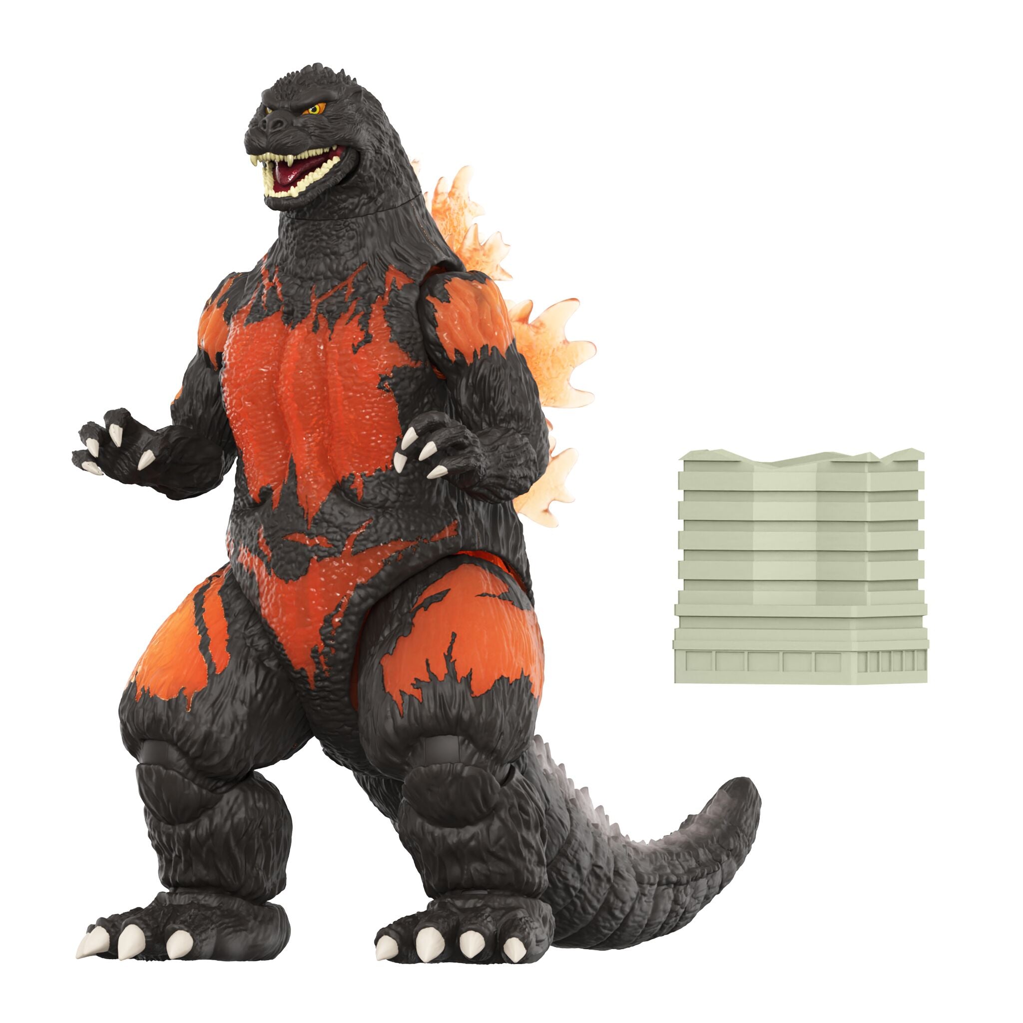Super7 Toho Super Kaiju Burning Godzilla 1995 figurina 14 cm translucid